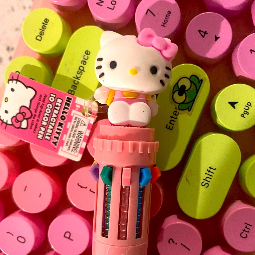 New Hello kitty 10 color in one click pen